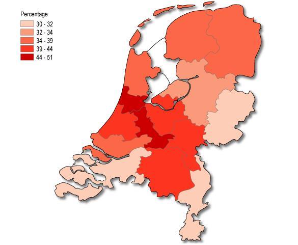 (in fte). Wel is bekend dat vrouwelijke tandartsen gemiddeld genomen minder uren per week werken dan hun mannelijke collega s. Gemiddeld in Nederland is het percentage vrouwelijke tandartsen 39,6%.