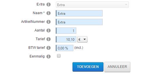 Na het selecteren van een faciliteit, wordt er in categorie het eerste gedefineerde type standaard geselecteerd. Met deze categorie kan men aangeven waarvoor men de facilteit reserveert.