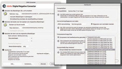 H1 BASISBEGRIPPEN De Adobe DNG-converter en de voorkeuren.