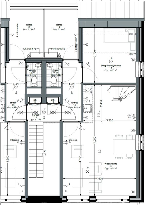 Legenda Plattegrond 1 e verdieping