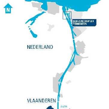 Kanaal Gent-Terneuzen: nautische toegang tot de haven Toegang tot de zee Bijna