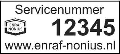 Belangrijke informatie als u service wilt aanvragen Zorg, voordat u contact met ons opneemt, dat u alle relevante gegevens bij de hand hebt, in het bijzonder het servicenummer van het apparaat.