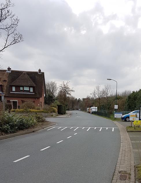 Controlepost 8: Batenburgweg / Postweg. De leerling komt vanuit de Batenburgweg en gaat linksaf de Postweg op.