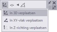 U kunt instellen in welke richting u het object wilt wijzigen. Hiervoor selecteert u een onderdeel/handle zodat de bijbehorende mini werkbalk verschijnt.