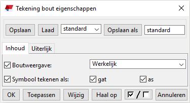 Aandachtspunten Plaats de systeempunten van de boutgroep op de betoncontour. Gebruik negatieve waarden voor de Doordringlengte.