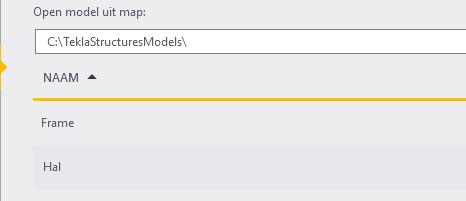 2. Selecteer het model dat u wilt openen. Als u naar modellen in een andere map wilt zoeken, klikt u in de lijst Alle modellen op de knop Bladeren.