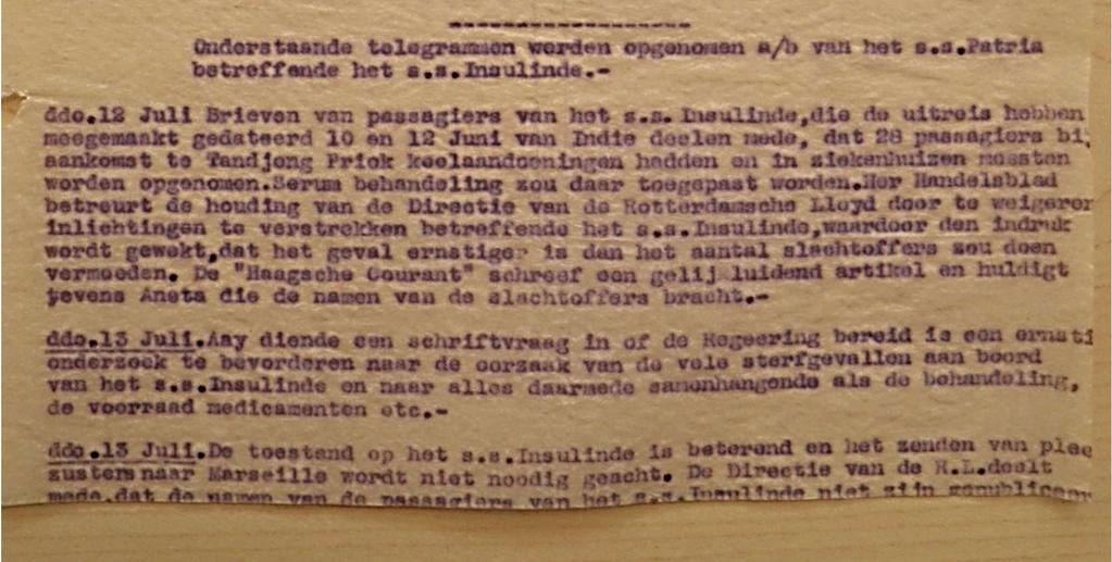 Er heerst een aanvankelijk niet onderkende ernstige besmettelijke ziekte aan boord, die uiteindelijk achteraf als roodvonk wordt gediagnostiseerd met een fulminant verloop. Op die vaart zijn er 6 (!