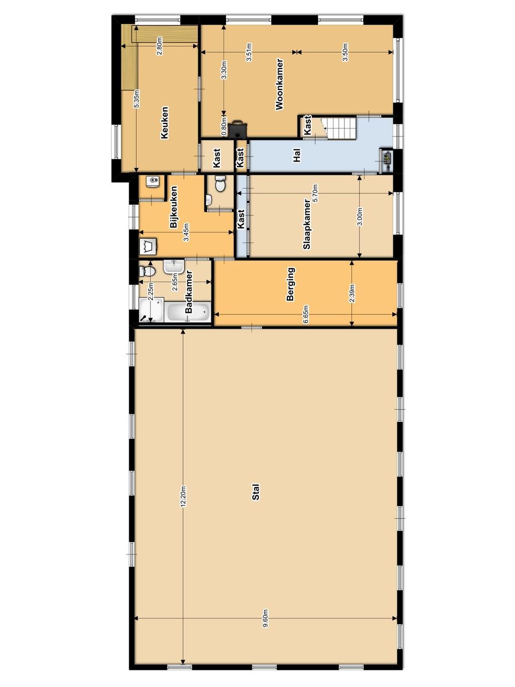 Plattegrond begane grond De tekening is met de grootste zorg