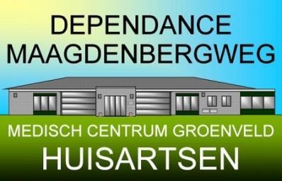 De ingang is tegenover de kerk aan de Maagdenbergweg en is aangegeven door een bord met Dependance Maagdenbergweg Medisch Centrum Groenveld Huisartsen. Op de dependance is geen balie-assistente.