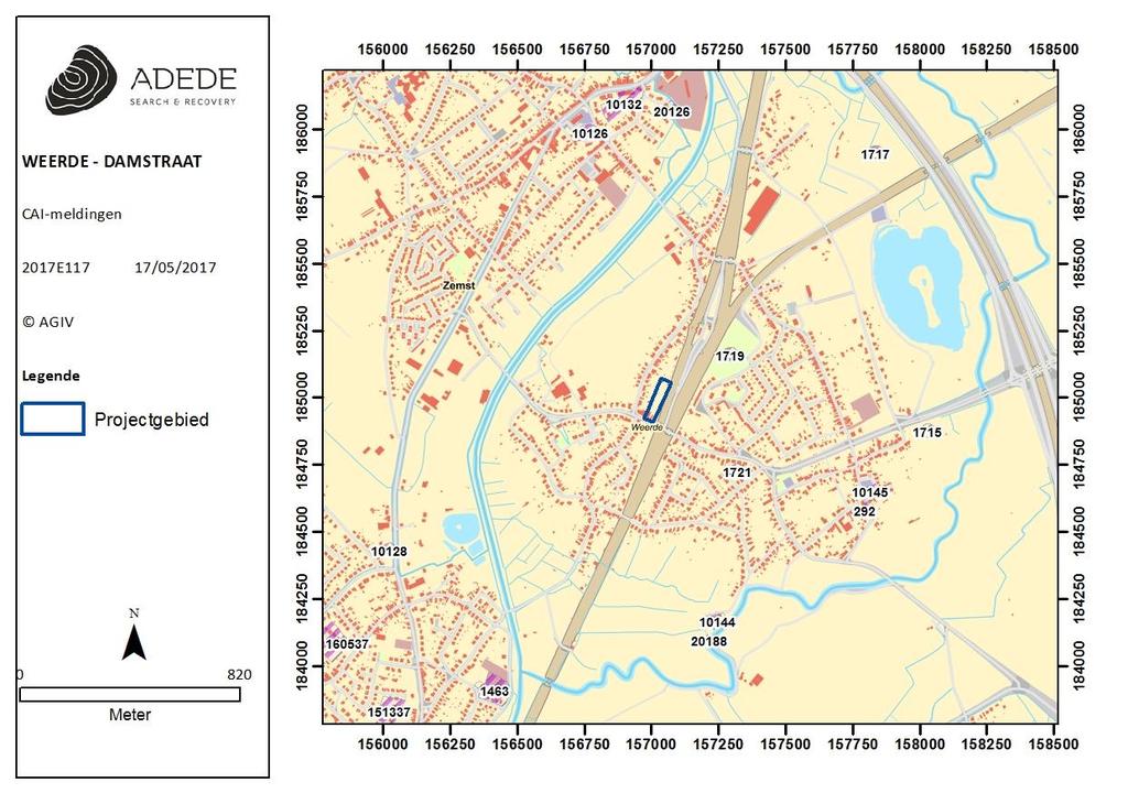 3.4 Archeologische situering van het projectgebied Binnen de contouren van het onderzoeksgebied werd voorafgaand nog geen archeologisch onderzoek verricht.