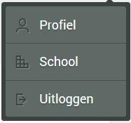 Profiel Uw profiel kunt u bereiken door te selecteren, rechts op het hoofdscherm. Deze functie kunt u ook vanuit diverse schermen direct selecteren. Na deze selectie verschijnt het onderstaand menu.