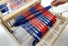 Weaving Load a stick shuttle with weft thread. If you criss-cross your thread while winding the stick shuttle you, it will be easier to unwind as you weave.