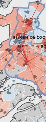 Verplaatsingen tussen postcode 4 gebieden binnen, vanuit en naar Oost Brabant voor