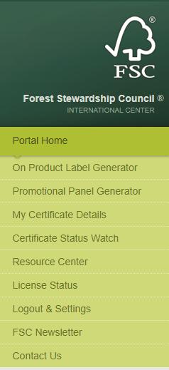 FSC Trademarkportaal On-product: Voor het labelen van producten kies de On Product Label Generator Off-product: