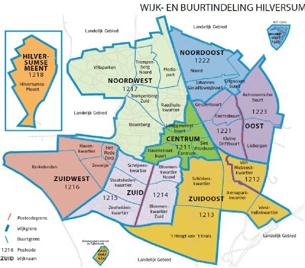 Wijkanalyse Hilversum Noordwest 2017 De wijk Hilversum Noordwest ligt ten noorden van de Oude Haven/ s-gravelandse Vaart en ten westen van de spoorlijn richting Amsterdam.