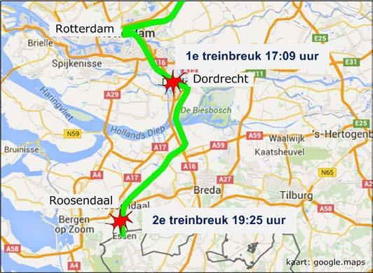 Bijlage B Korte beschrijving van het incident Op donderdag 5 november 2015 breekt goederentrein 52040 van Locon Benelux ter hoogte van Dordrecht.