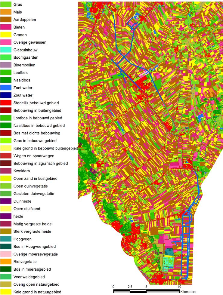 Figuur 10 Landgebruik Westerwolde (Bron: LGN4, Alterra) 2.2 TOESTAND (KRW) EN KRW DOELSTELLING Het kanalensysteem Hunze / Veenkoloniën vormt een KRW waterlichaam.