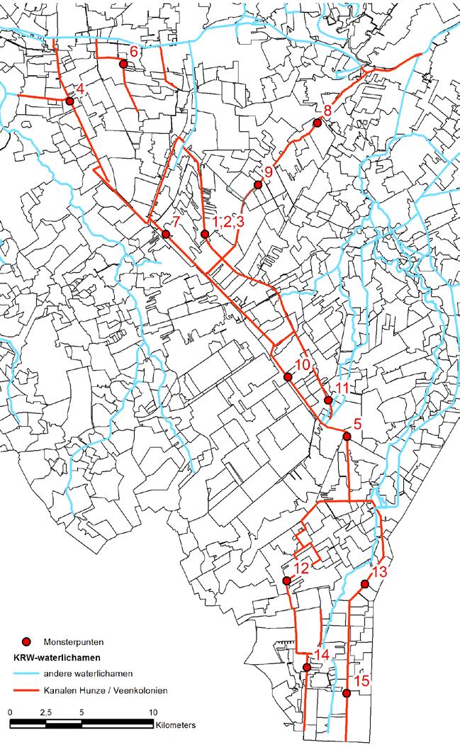 Bijlage 4 Meetlocaties waterbodem Figuur 21 Ligging van de bemonsterde