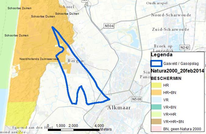 Projectgerelateerd 3.2.7 Natuur en ecologie De gasopslag vindt plaats in het Bergermeer gasveld, dat op een diepte van circa 2 km beneden maaiveld ligt.