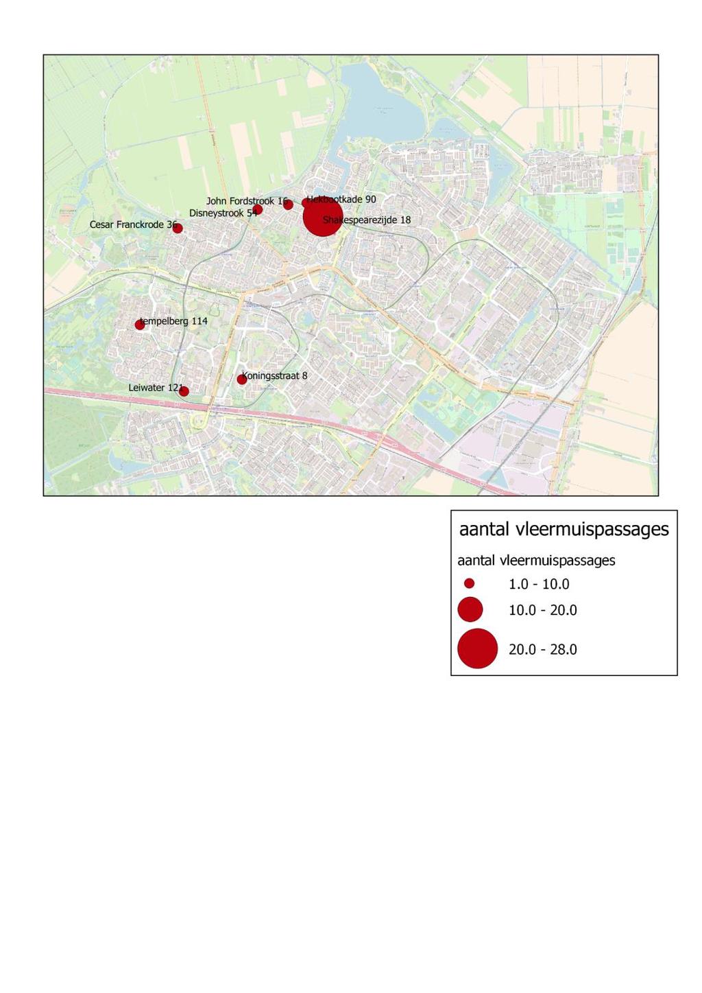 Water/meer vleermuis Water vleermuizen komen in Zoetermeer niet zoveel voor. De aantallen rond de shakespearzijde zijn een indicatie voor een kolonie in de buurt.