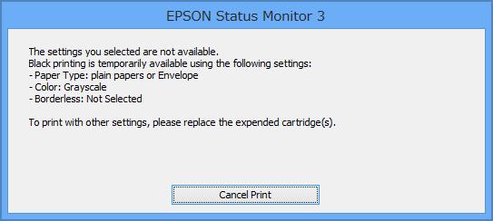 EPSON Status Monitor 3 inschakelen.