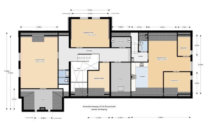 BUNSCHOTEN-SPAKENBURG, AMERSFOORTSEWEG 32-34 Plattegrond