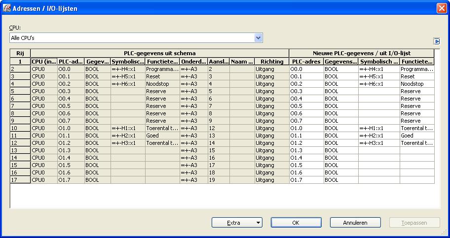 De adresgegevens kunnen via Hulpprogramma s > >