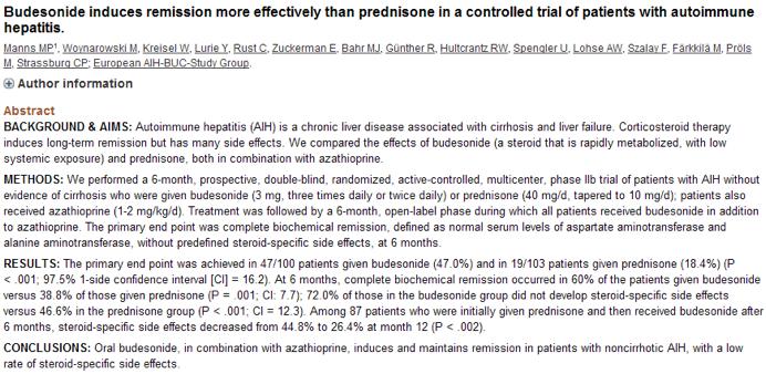 AIH treatment first improvement