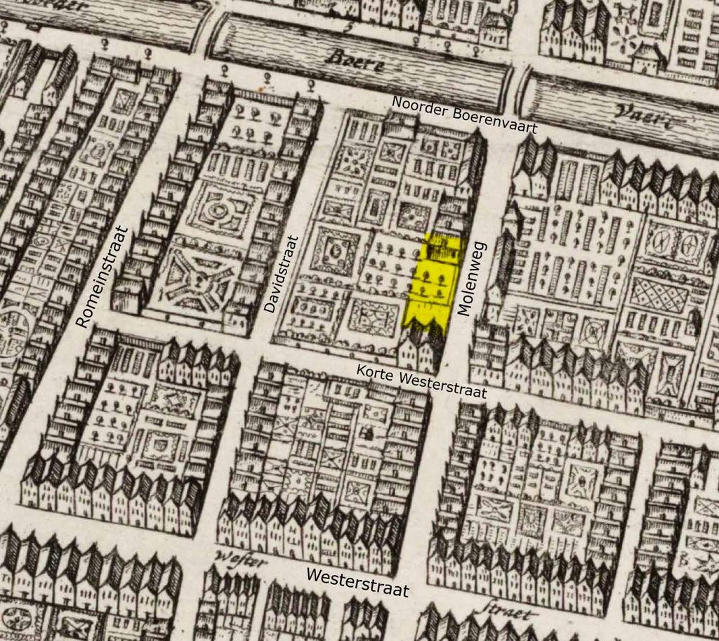 De kaart van Guicciardini heeft een klein formaat, waardoor bijvoorbeeld niet het correcte aantal huizen langs de straten is weergegeven; dit zijn er te weinig.