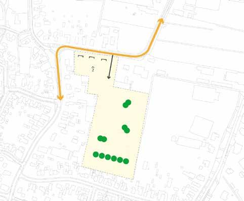 EEN GEVARIEERD WONINGAANBOD / EEN LEVENDIG CENTRUM / LEVEN AAN DE WAAL / VERNIEUWING IN DE WERKGEBIEDEN / BEREIKBAAR DORP > STEDENBOUWKUNDIGE AFRONDING DORP LAGEWEG Tussen de bebouwing aan de