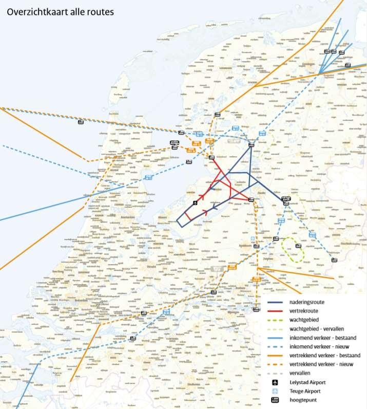 Bijlage 2: Vliegroutes Lelystad