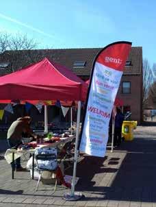Op een koude voorjaarsdag organiseerde WoninGent samen met partners uit de wijk een een actie om samen met bewoners en omwonenden van het Sint- Baafsdorp te werken