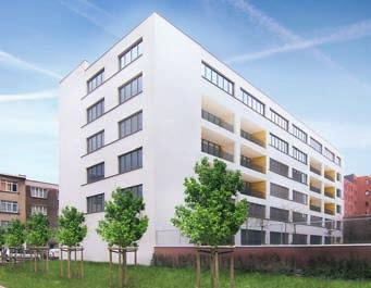 Frontispice Lofts à Bruxelles 20 lofts + bureaux et production de biens immatériels.