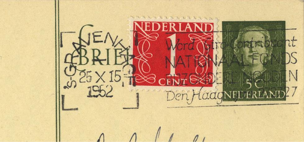 6 cent interlokale briefkaart te maken, of in 1955