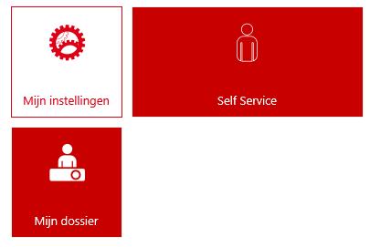 1. Self Service starten Om mutaties op te kunnen geven of af te handelen, klikt u op de tegel Self