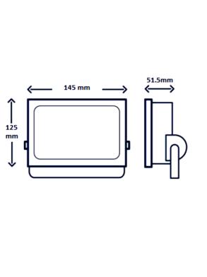 000K IP66 26,60 INTERlight Led buitenschijnwerper met PIR INTERlight