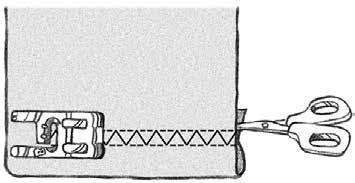 ZOOM De techniek Zomen op uw Exclusive SEWING ADVISOR functie selecteert de zichtbare of doorgestikte zoom die het beste bij uw stofdikte en -type past.