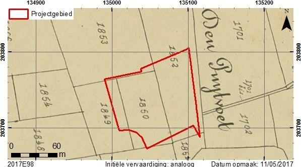 Fig. 15. Situering op de kadasterkaart van Popp (AGIV WMS).