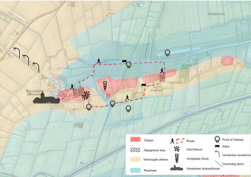 3 Mogelijkheden Uit het landschaps-historisch en archeologisch onderzoek is een aantal gebieden naar voren gekomen in het dorpsgebied van Wijnaldum die de geschiedenis van Wijnaldum op een