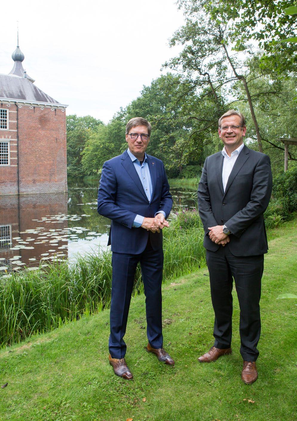 Hein van Stokkom (waterschap Brabantse Delta, links) en