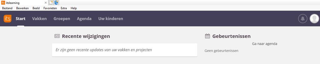 Handleiding Its Learning voor ouders U heeft via e-mail van ons de inlogcode voor Its Learning ontvangen. Its Learning is de elektronische leeromgeving waarmee we werken.