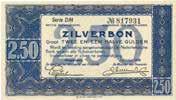 a. - 30,- UNC. 35. Nederland. 2½ gulden. Zilverbon. Type 1938. - UNC. (Alm. 13-1b. AV. 11.1b).
