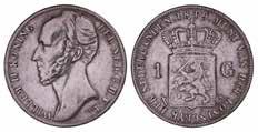 1 gulden Willem II 1845. Fraai +.