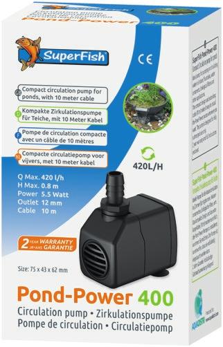 900 L/h 2,3 m 20/25/32 mm 45 Watt 07060030 Pond-Flow ECO 5000 4.