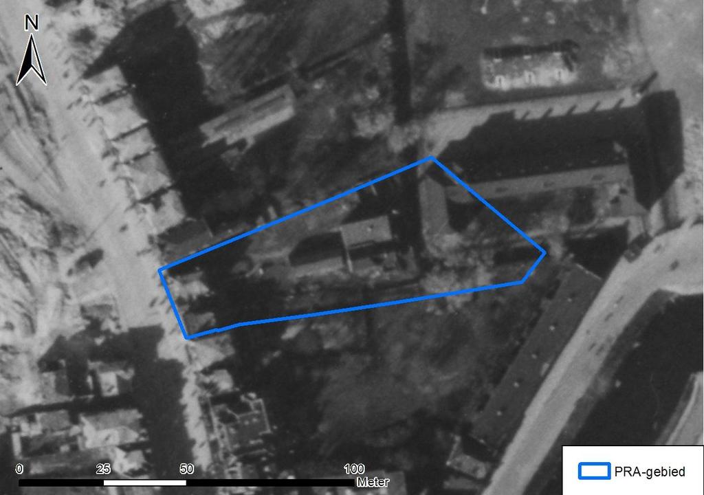 In figuur 5 is de situatie tijdens de Tweede Wereldoorlog zichtbaar op een luchtfoto van 18 maart 1945.