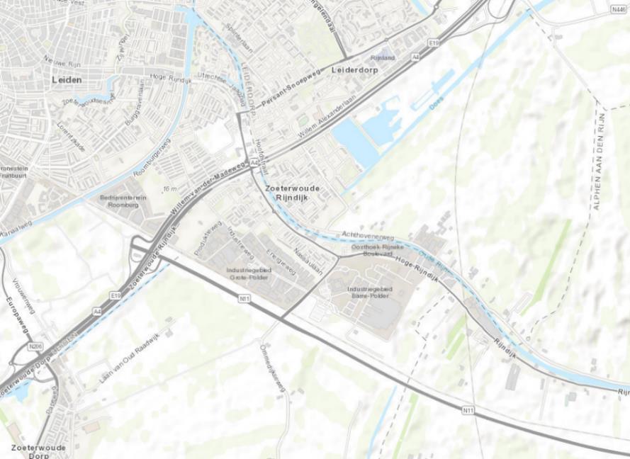 Locatie Het pand ligt zeer prominent aan de Boulevard, dichtbij een veel gebruikte oprit naar het parkeerterrein vanaf de Hoge Rijndijk.