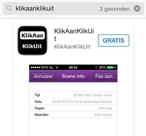 2. De app installeren Android Open de Google Play Store, zoek de Klik Aan app en installeer de app