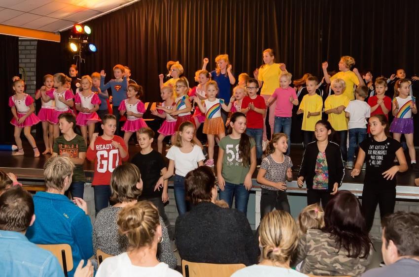 De kinderen van de groepen 5 t/m 8 vieren het feest in hun eigen groep met surprises. Groep 4 blijft deze dag gezellig bij de kinderen van de onderbouw.