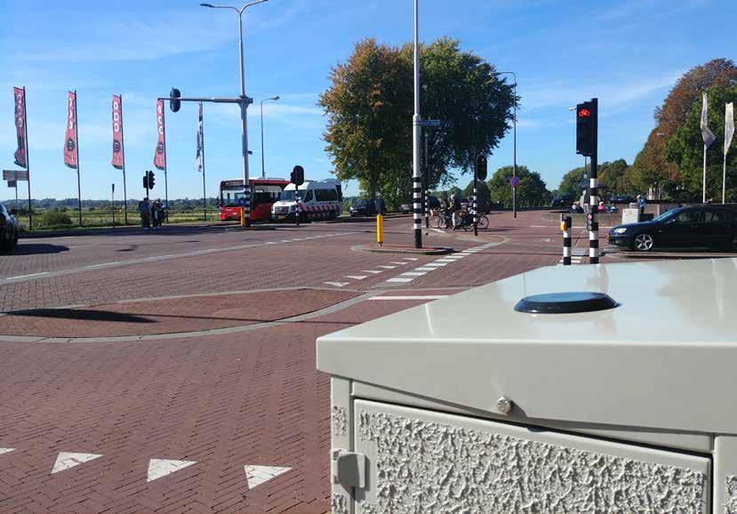 Fietsers die de Schwung-app hebben geïnstalleerd hebben worden gezien door de verkeersregelautomaat. den.