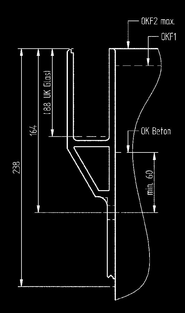 CROSILUX Glasbalustrade systeem 1.0 SET 5 Bodemprofiel 1.